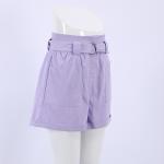 Sweet Cotton Short Pants Anti Wrinkle Korean Casual Pants With Belt