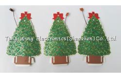 China Christmas Tree Shaped Flashing  LED Module , Fiber Optic greeting card sound modules supplier