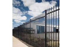 China 8x10FT Galvanized Metal Tubular Fencing Customized Black Security Fencing supplier