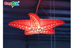 China Events Party Decorating Hanging 2m Red LED Inflatable Sea Star supplier