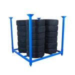 Galvanized Treatment Metal Stacking Pallets Blue Color / Industrial Stacking Racks for sale