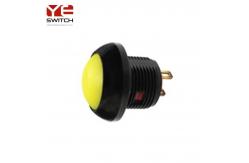 China Threaded Bushing Mini Waterproof Momentary Push Button Switch Yellow Normally Open 2N supplier