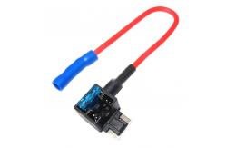 China Low Profile Piggy Back Mini Blade Fuse Holder PA66 ATT Dual Circuits 24V supplier