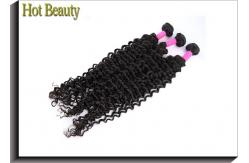 China Deep Wave Pure Virgin Human Hair Extensions , Unprocessed Virgin Hair Bundles supplier