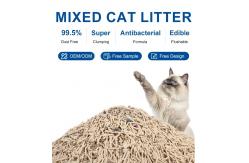 China Deodorizing Tofu Bentonite Mixed Cat Litter Custom Logo Fast Absorption Particles supplier