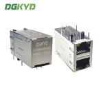 DGKYD21Q064DB2A4DP068 2X1 Multi-Port Socket Gigabit Ethernet Filter POE With Light And Shield RJ45 Connector for sale