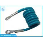 Coil Lanyard Extension Spring Safety Wire Rope Coated PVC With Eyes End for sale