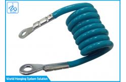 China Coil Lanyard Extension Spring Safety Wire Rope Coated PVC With Eyes End supplier