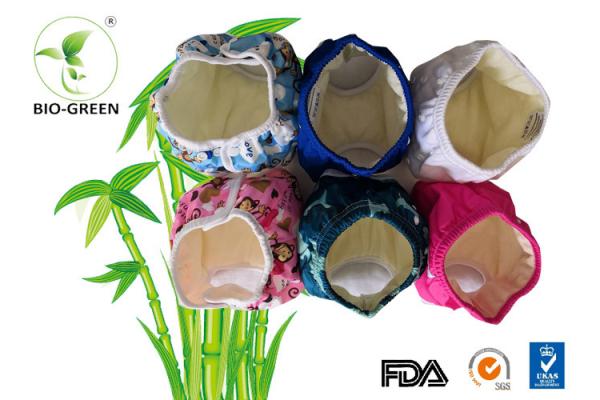 Customized Printed Bamboo Training Pants , Gentle Bamboo Baby Pull Ups Diapers