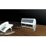 UK Standard Desk Mount Power Strip , Clamp Office Desktop power and data outlets
