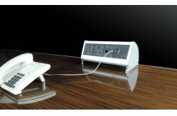 China UK Standard Desk Mount Power Strip , Clamp Office Desktop power and data outlets supplier