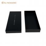 Custom Printed Costom Packaging Boxes Black Paper Cardboard Gift Packaging Box Glossy Lamination Lid And Base Gift Box for sale