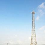 Galvanized 3 Legged Steel Tubular Tower For Telecomunication for sale