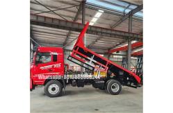 China Dongfeng Flat Bed Truck With Cargo Box , Self Unloading Self Discharge Truck supplier