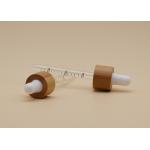 Bamboo Collar Essential Oil Dropper 18mm With Printing Scale Glass Pipette