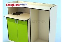 China Corrosion Resistant White Phenolic Resin HPL Cabinet And Table Customized Color for High school,Hospital supplier