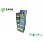 Customized Logo Printed Foldable Paper Floor Display Stand For Retail Promotion for sale
