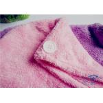 Super Absorbent Blue Microfiber Hair Turban Polyester , Hair Towel Turban