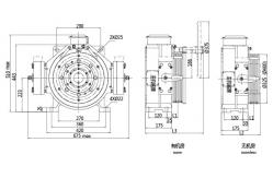 China Elevator Spare Parts Gearless Traction Machine with Static Load 2000kg supplier