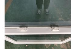 China White UPVC Double Hung Window Grill Design With Insect Screen supplier