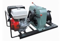 China Petrol Engine Cable Winch Puller Belt Driven Portable Cable Puller 5T supplier