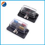 Button Pom 4 Poles ATO ATC Automotive Car Blade Fuse Block With Copper Connect Terminals for sale