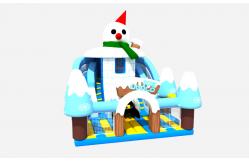 China Commercial Grade Snowman Inflatable Bounce Slides 6x7.3x6.8m supplier