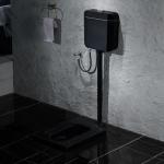 Black Satined Surface Ceramic Squat Toilet Sanitary Ware Washdown WC for sale