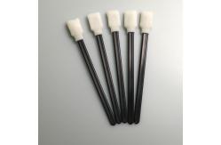 China Flat Square Sponge Head Format Printer Cleaning Foam Swabs With Black Handle supplier