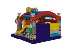 China Classic European 4x4.5x3.5m Inflatable Jumping Castle With Slide supplier