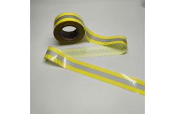 China Reflective Fabric Rolls Polyester Visibility With Heat Activated Adhesive supplier