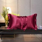 Envelope Closure 2 Pack Silk Pillowcase Hair , SGS 16MM Silked Satin Pillow Sleeve for sale