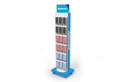 China Customized Spinning Pegboard Display Rack Phone Case Display Rack With Wheels supplier