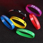 20cm-25cm Length Customized Silicone Bracelet for Basketball Ball-Game Star Promotion