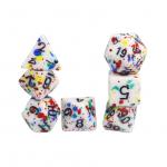 Graffiti Phantom color resin board game dice set dnd dice for sale