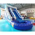 Mini Bouncer House 1000D Outdoor Inflatable Water Slides With Pool for sale