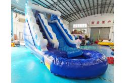 China Mini Bouncer House 1000D Outdoor Inflatable Water Slides With Pool supplier