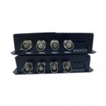 4 Port 1080P Video Over Ethernet Converter Coax Multimode Fiber Converter 12V
