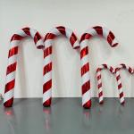 Christmas Decor Inflatable Candy Cane Mirror Giant Inflatable Candy Canes Xmas Ornaments for sale