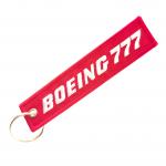 ​Aviation Enthusiast Gift - BOEING 777 Embroidered Tag with Gold-Plated Key Ring for sale