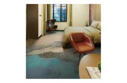 China Simple Design Nordic Style 100% Nylon Printed Carpet With Action Backing supplier