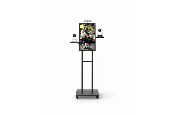 IR touch 43in Floor Standing Digital Signage AC110V With Live Camera machine