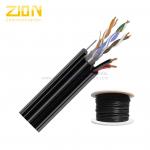 Aerial Network Cable FTP CAT5E 24 AWG Solid Copper with Messenger for IP Camera for sale