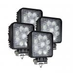 4PCS Square LED Flood Work Lights IP67 2160lm Black Housing for sale