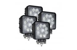 China 4PCS Square LED Flood Work Lights IP67 2160lm Black Housing supplier
