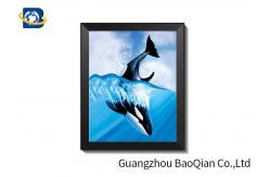 China High Definition 3D 5D Lenticular Dolphin Pictures With Black PS Frame supplier