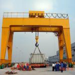 Heavy Duty Box Type Double Girder Gantry Crane Rail Traveling Goliath Crane for sale