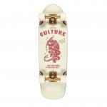 Dusters California Skateboards Culture White / Red Cruiser Complete Skateboard - 8.75 x 29.5 for sale