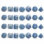 Blue Marble Natural Resin RPG Dice Character Plays Hand Made for sale