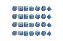 China Blue Marble Natural Resin RPG Dice Character Plays Hand Made supplier